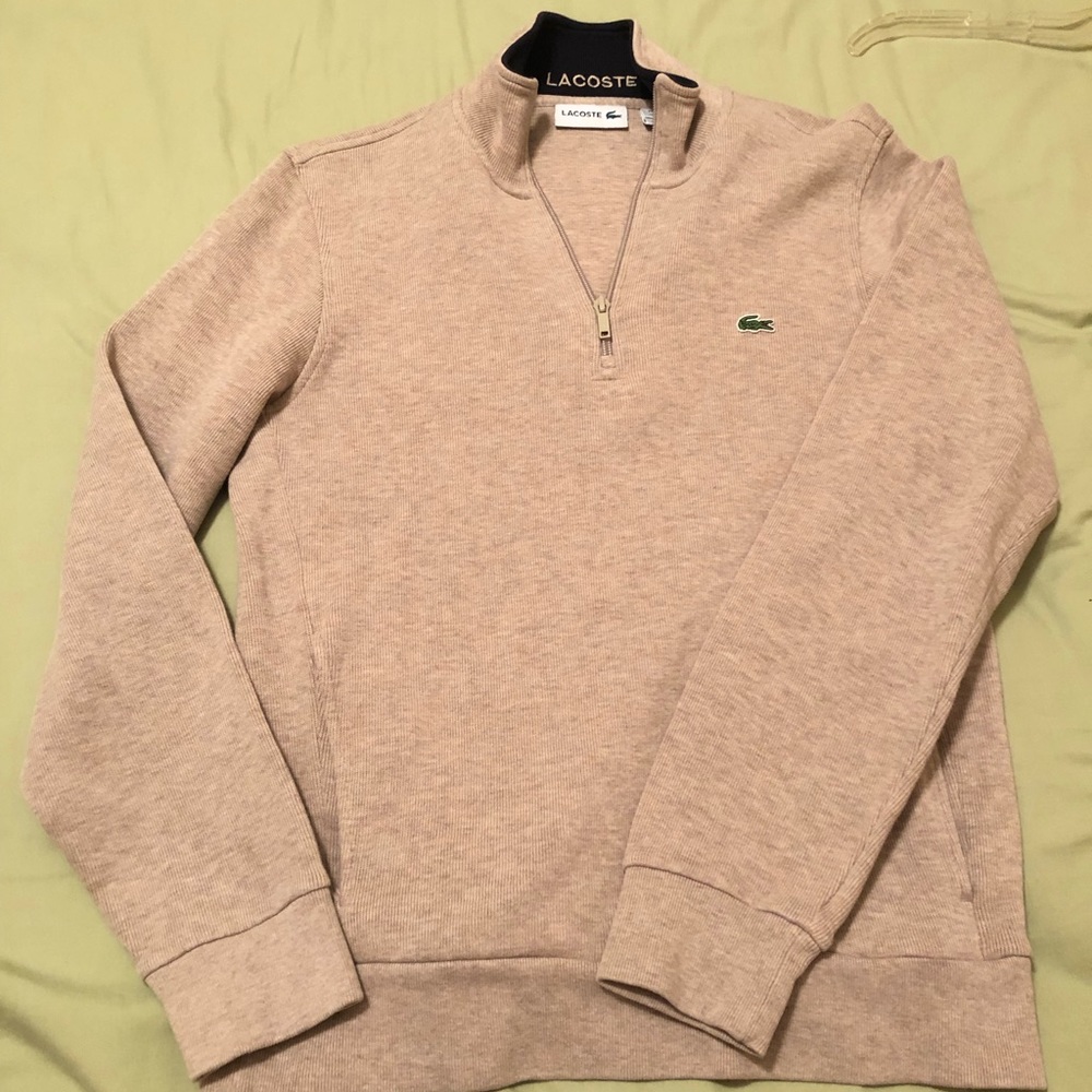 Collar zipped Lacoste sweater 100% Authentic